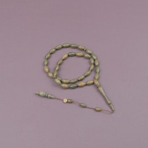 Yeşil Plesenk Ağacı Usta İşi İmzalı Beyzi Kesim 6.5x12mm Tesbih