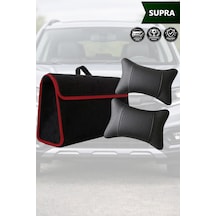 Supra Uyumlu Siyah Renk Bagaj Çantası Koltuk Yastığı Lüks Model