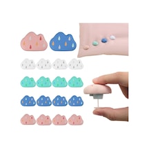 4 Adet Pembe-bulut Şekli Yatak Çarşafı Tutucular Kaymaz Raptiye Yorgan Klipleri Plastik İğneler İle Yeniden Kullanılabilir Yorgan Nevresim Pimleri