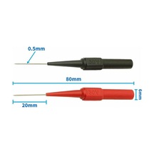 2 Adet Iğne Tip Multimetre Test Prob Ucu 30v 1a Banana Uyumlu Izoleli Paslanmaz Çelik Ölçüm Pini