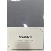 Özdilek Colourist Tek Kişilik Lastikli Çarşaf Takımı 100 200cm Kül Gri Kül Gri