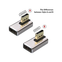 Sones Junsunmay 8k 60hz Pd1.4 Erkek Displayport - Dişi Displayport Adaptör Dönüştürücü, Stil:a