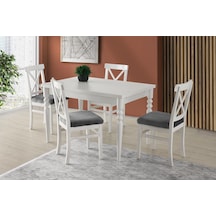 Didim Alaçatı Açılır Mutfak Masa Sandalye Takımı 80x120
