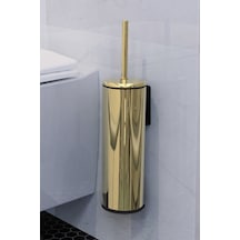 Cigo Duvara Monte Çelik Tuvalet Fırçası - Gold & İç Kısım Siyah-7775 Sarı
