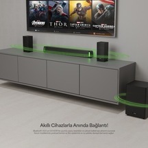 160w Rms Ev Sinema Soundbar, Bluetooth Ve Hdmı Desteği İle