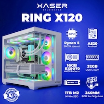 Xaser Ring X120 R-5 5600x 32 GB  1 TB M.2 Nvme  SSD 16 GB RX9070 Free Dos Masaüstü Oyuncu Bilgisayarı