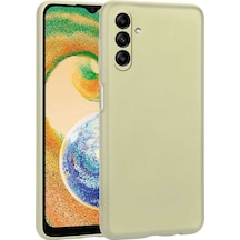 Mobilteam Galaxy Uyumlu A04s Kılıf Premier Silikon Kapak - Gold Gold