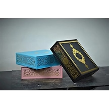 Lüks Yaldız Baskılı Hediye Kutusu, 26x22x7.5 Cm