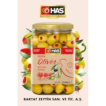 Has Premium Biber Dolgulu Yeşil Zeytin 1600 G