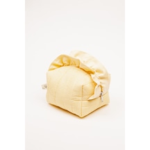 Makyaj Çantası Kadın Kozmetik Çantası İçi Astarlı Fermuarlı 15x14x14 Cm