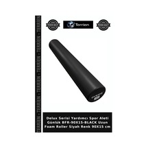 Delux Serisi Yardımcı Spor Aleti Günlük Bfr-90x15-black Uzun Foam Roller Siyah Renk 90x15 Cm