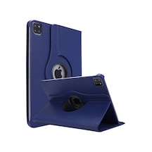 Apple Uyumlu iPad, Pro 4. Nesil M2 2022 11 Inç 360 Dönebilen Uyku Modlu Standlı Pu Deri Kapaklı Kılıf Kılıf