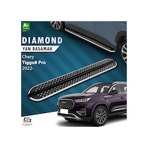 S-dizayn Chery Tiggo8 Pro Diamond Krom Yan Basamak 183 Cm 2022 Üzeri A+ Kalite