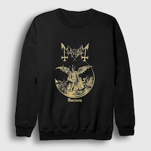 Presmono Unisex Daemon Mayhem Sweatshirt Siyah