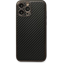 Newface - 391 - İphone 13 Pro Kılıf Coco Karbon Silikon - Kmrsfres - - Siyah