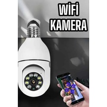 Wifi Kamera Duylu Ampul Görünümlü 360 Derece Dönebilen Ev Kamerası 56036763