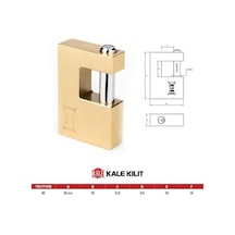 Kale Kilit Kale 80 Mm Prinç Kayar Milli Pimli Sarı Asma Kilit