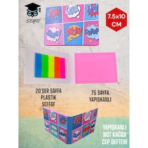 Yapışkanlı Not Kağıdı Cep Defteri Model Post-it Defteri Yapışkanlı Kağıt Seti Popart
