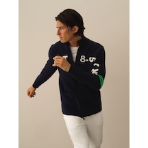 Xint Lacivert Doğal Yün Dokulu Regular Fit Hırka 801750