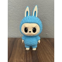 Labubu Figür - Mavi Labubu Sağlıklı Petg Malzemeden Üretilmiş 3d Figür 13 Cm