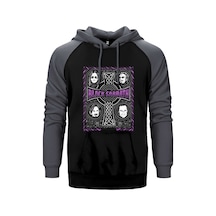 Black Sabbath The Complete History Gri Renk Reglan Kol Kapşonlu Sweatshirt Gri