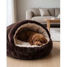 Kanguru Model Yuvarlak Kedi/köpek Yatağı