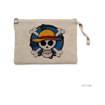 Zepplin Giyim One Piece Skull Clutch Astarlı Cüzdan / El Çantası