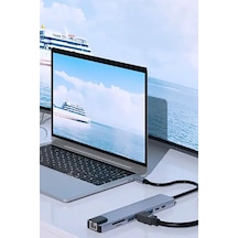 8'i 1 Arada Hub Dizüstü Bilgisayar Çok Işlevli Çoklayıcı Type C Rj-45 Usb Vb Sw-81