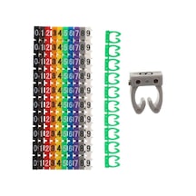 0-9 Dijital Kodlu Renkli Kablo İşaretleyici Numaratör 1,5mm