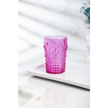Akrilik Pembe Tekli Kısa Bardak & Su Meşrubat Kahve Yanı Bardağı 400 ml (Cam Değildir )