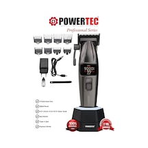 Powertec TR-4646 Profesyonel Saç Sakal Tıraş Makinesi 0.5mm Tarak Dahil