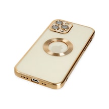 Apple iPhone Uyumlu - 12 Pro Kılıf Slot Silikon - Gold