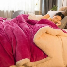 Sherpa Polar Battaniye Çift Taraflı Tek Kişilik 160x220 Cm Fuşya