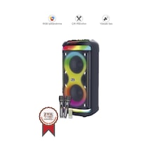 Bts-1993 Siyah Rgb Ledli Mikrofonlu Kumandalı Bluetooth Hoparlör Parti Speaker-133732