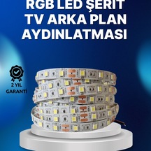 2 Metre Rf Kumandalı 8 Renkli Tv Led Şerit Kendinden Yapışkanlı