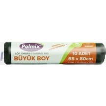 Polmix Standart Büyük Boy Çöp Poşeti Siyah 5 x 10'lu 65 x 80 CM
