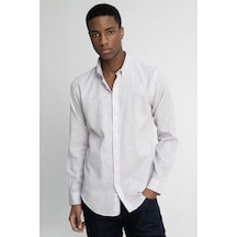 Tudors Slim Fit Uzun Kol Keten Premium Seri Düğmeli Yaka Spor Gömlek-27179-Kum Kum Rengi Tudors Slim Fit Uzun Kol Keten Premium Seri Düğmeli Yaka Spor Gömlek-27179-Kum Kum Rengi