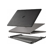 Macbook Air 13.3 Kılıf A1932 A2179 A2337 M1 Uyumlu Karbon Fiber Dokulu Sert Kapak Mat Siyah İnce Koruma Çizilmeye Dayanıklı Hard Case Belirtilmemiş