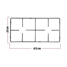 Beko Uyumlu Üst Ocak Gözü Izgara Grubu 47,5 X 23 Cm
