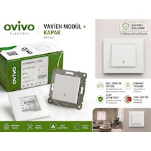Ovivo Grano Beyaz Vavien Anahtar- Çerçeve Dahil Tek Bir Lambayı İki Ayrı Anahtardan Açıp Kapatma