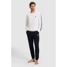 U.S. Polo Assn. Erkek Beyaz Pijama Takımı 50333238 Vr013