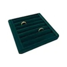 Süet Kumaş Yeşil Renk 15 Cm 15 Cm Yüzük Sergileme Standı Çok Renkli