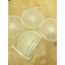 6 Lı Dantel Kahve Sunumluğu 15x15 Cm Asorti Desenli Türk Kahvesi Sunum Seti Diğer