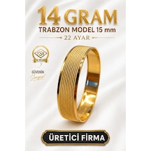 22 Ayar Tse Belgeli 14 Gram Trabzon Model Ajda Altın Bilezik İşçiliksiz Yatırımlık