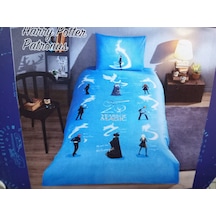 Ranforce Harry Potter Patronus Lisanlı Tek Kişilik Nevresim Takımı Mavi Mavi