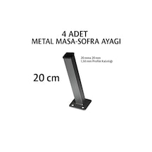 4lü Katlanır Metal Yer Sofrası Ayağı Yer Masası Ayağı 20 Cm Gri