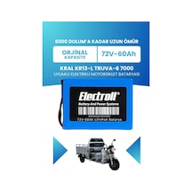 Kral Kr13-l Truva-6 7000 Uyumlu Batarya Standart Kapasite Lifepo4 72v 60ah Elektrikli Motorsiklet Bataryası