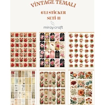 6 Sayfa Vintage Temalı Sticker Seti 12 17 Cm /scrapbook, Bullet Journal, Planlayıcı İçin Diğer