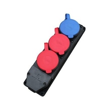 3x25a Trifaze Kauçuk 3lü Grup Priz 2 Tri+1 Mono