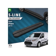 S-Dizayn Opel Vivaro B Kısa Şase S-Line Siyah Yan Basamak 223 Cm